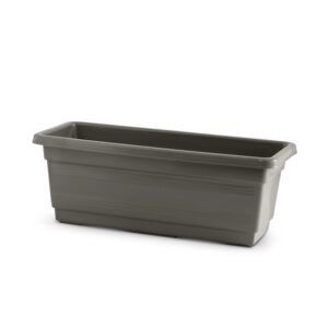 אדנית פלסטיק אפורה עם עיצוב נקי ועמיד | אדנית לגידול צמחים המתאימה לשימוש פנימי או חיצוני